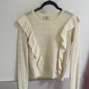 Aritzia Wilfred Bernelle Ruffle Sweater